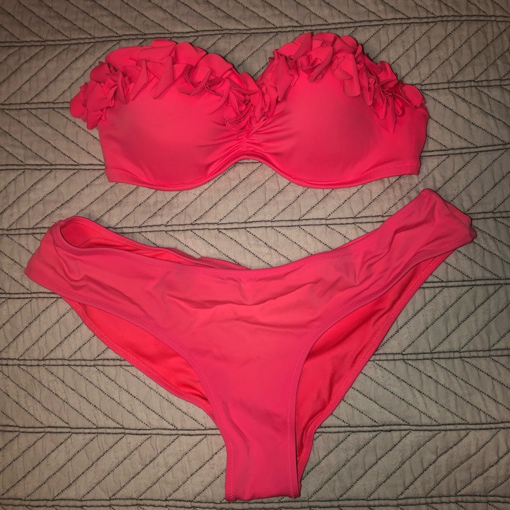 Victoria’s Secret bright coral bikini